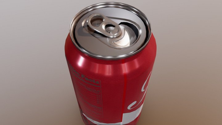 Soda Can (High Poly) 3D Model