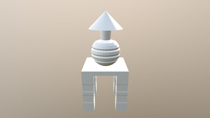 Table-and-lamp 3D Model
