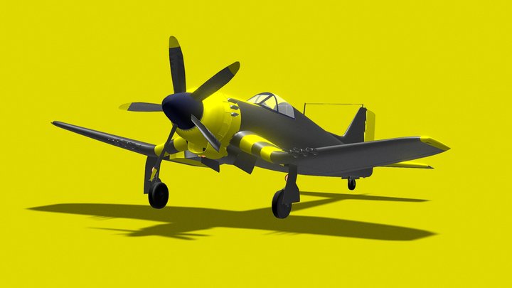 Stylized War Plane 3D Model