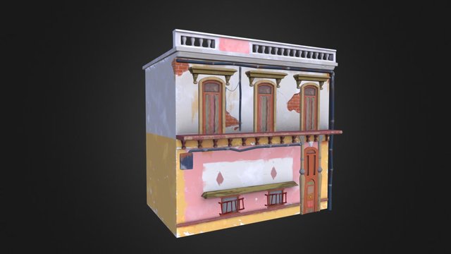 Pink Building 3D Model