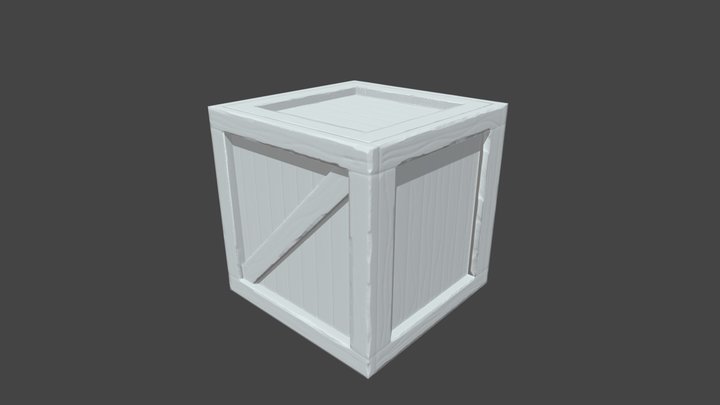 Class Assignment - Crate LowRes Baked 3D Model