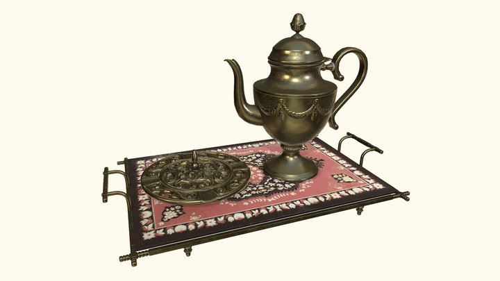 Ottoman - Bộ thưởng lãm cà phê (TL188) 3D Model
