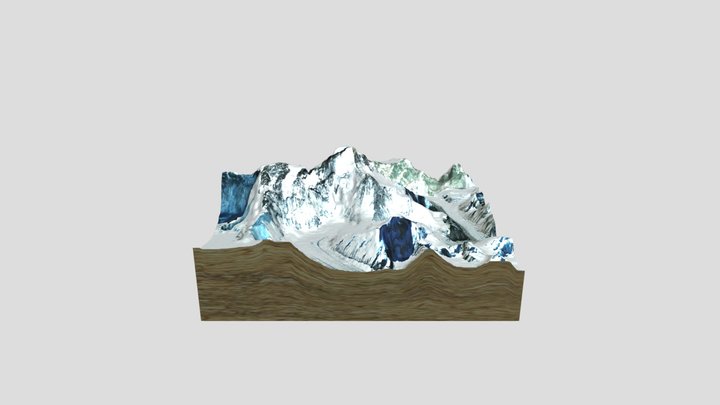 Cho Oyu Mountain - Nepal/China 3D Model