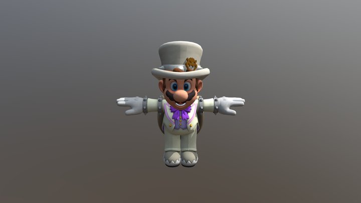 Nintendo Switch Super Mario Odyssey Mario Bowser 3D Model