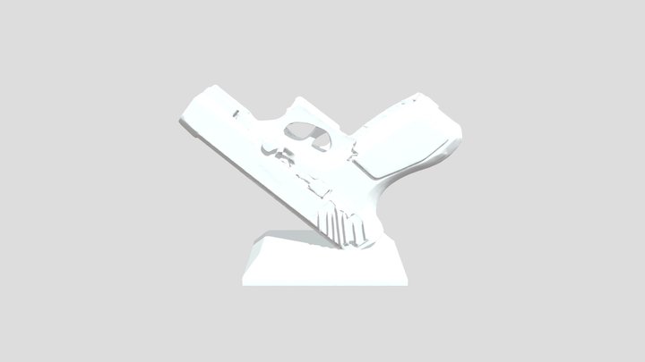 Card Holder Gun Display 3D Model