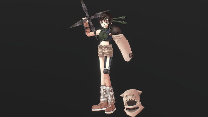 Yuffie low-poly model 3D Model