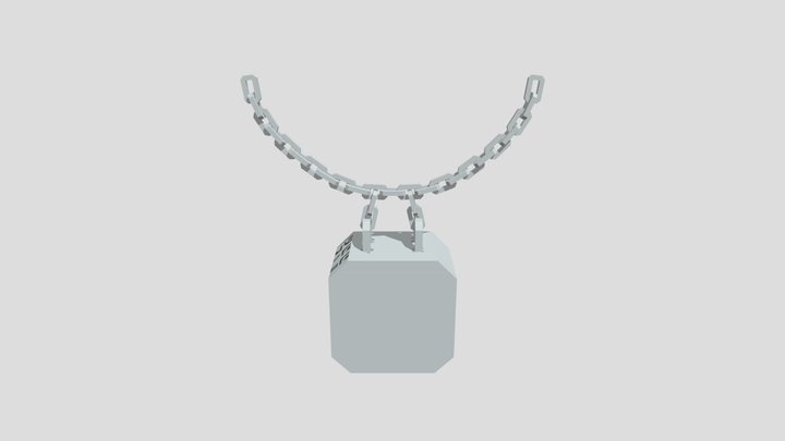 Awakened silver displaced amulet 3D Model