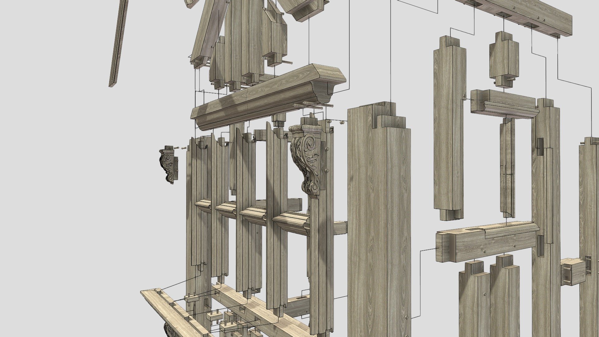 PorcH EXPLODED - 3D model by Montez Architecture (@montezarchi ...