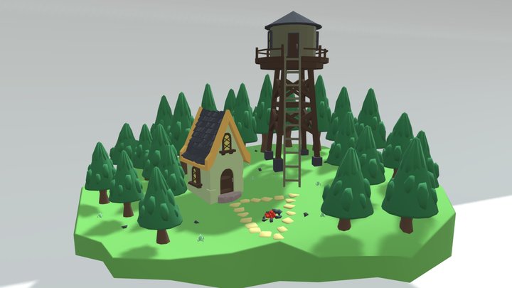 1IGP19_E_ Silov_ Denis_ Simple Scene 3D Model