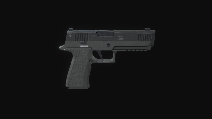 Custom Semi Automatic Pistol 3D Model