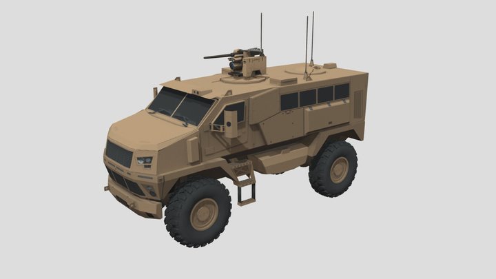 IMUT ST-100 MRAP - detailed wheels 3D Model
