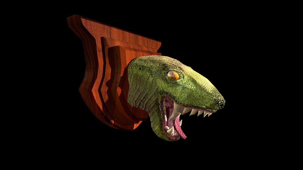 Mounted Dimetrodon Head