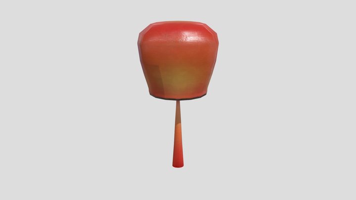 圆滚滚带穗的复古孔明灯 3D Model