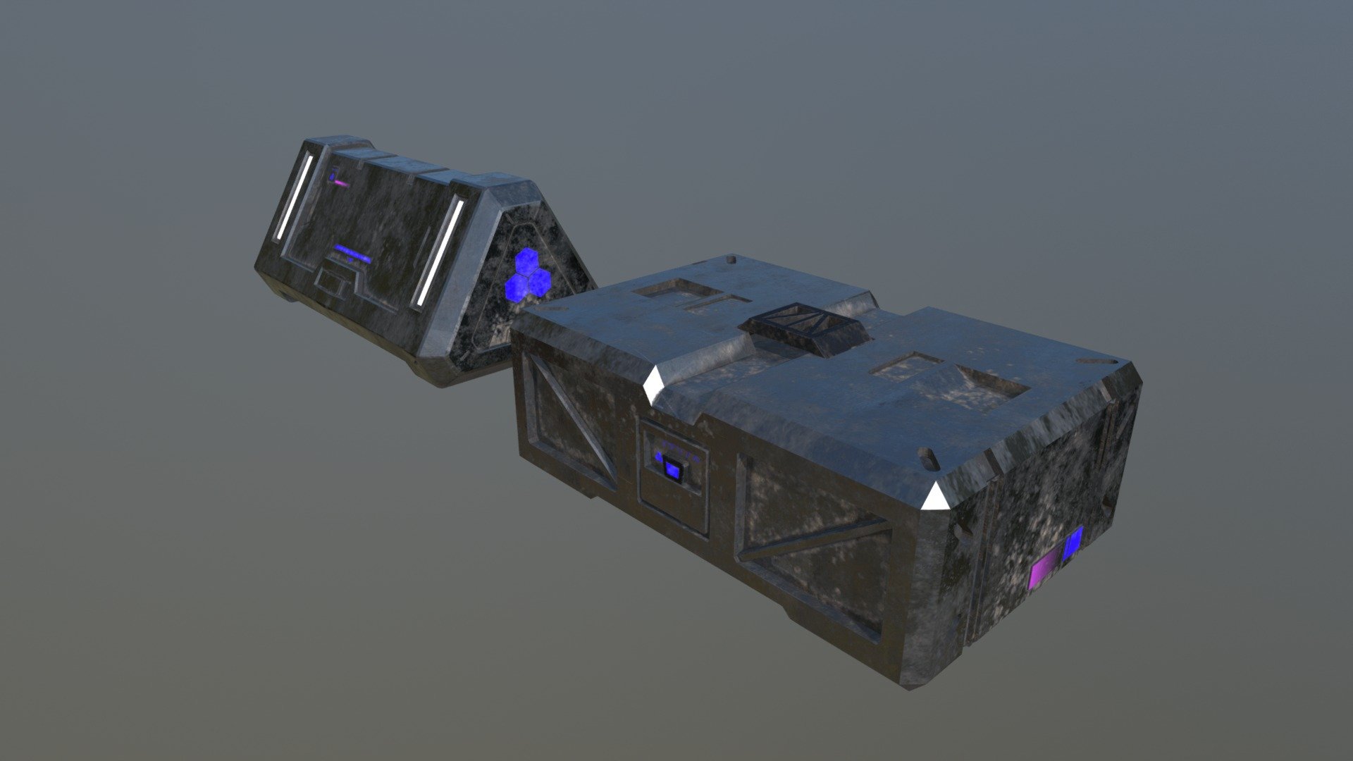 Cyberpunk Nomad Crates - 3D model by guy.boxall [08d4884] - Sketchfab