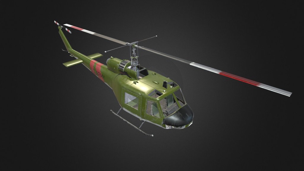 UH-1 B with (half modeled cockpit)