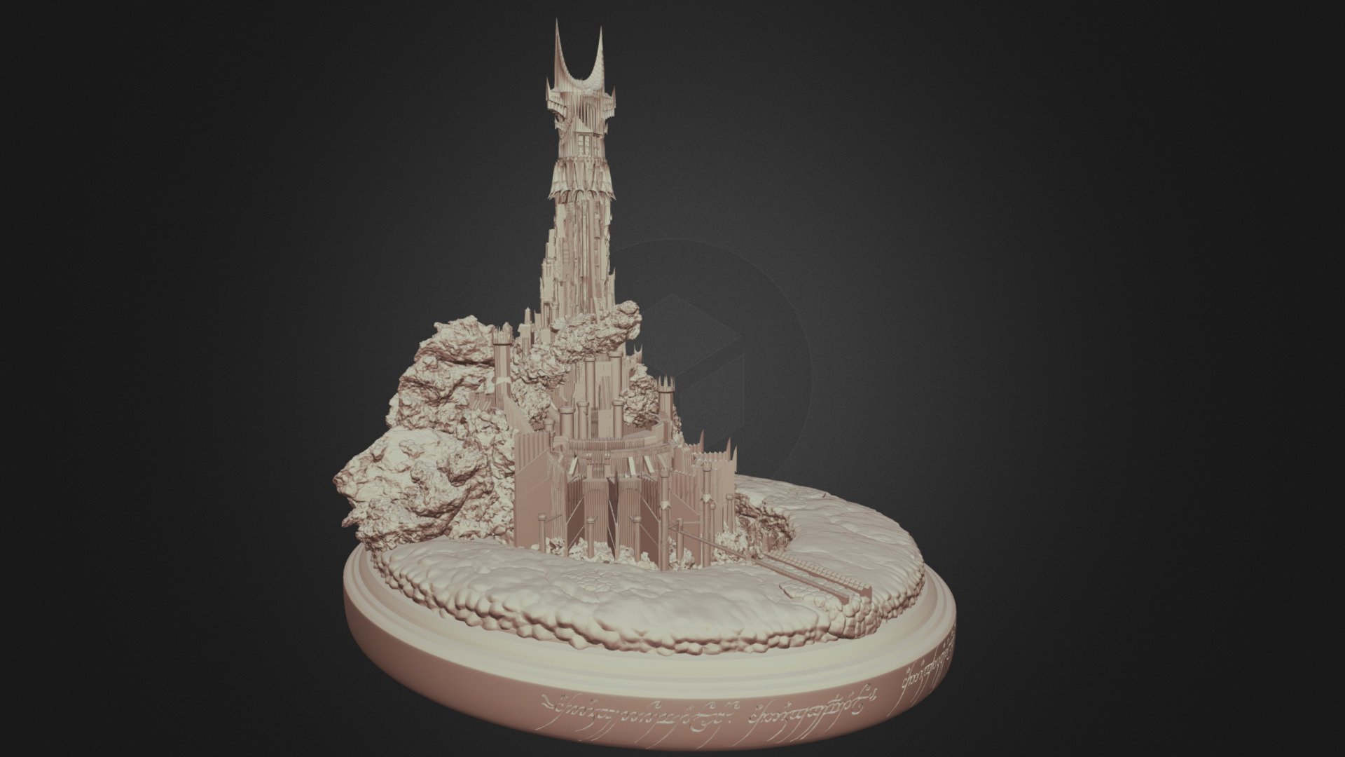 Barad Dur_ With Base - Download Free 3D model by phillipRivers [08d499f ...