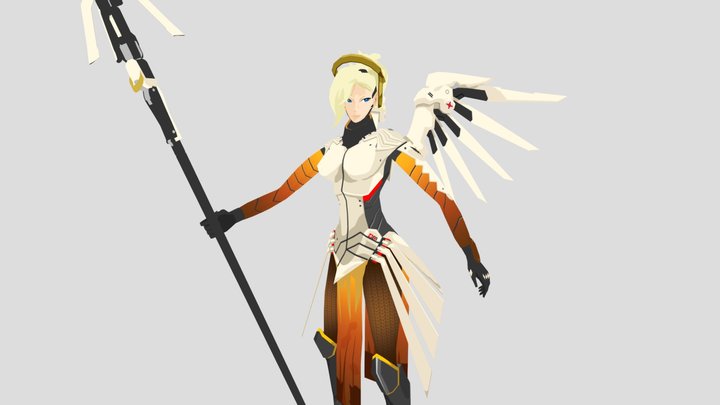 Overwatch Mercy (Fanart) 3D Model