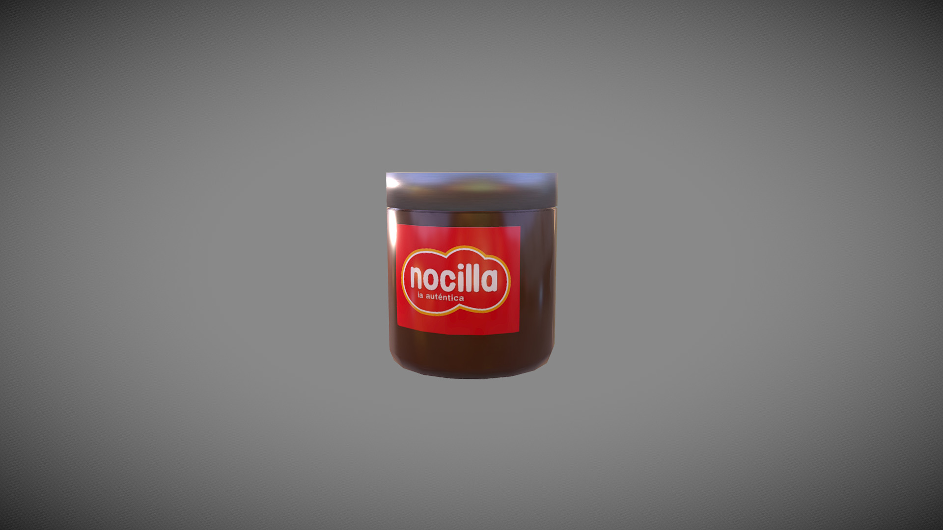 3D model Tarro Nocilla - This is a 3D model of the Tarro Nocilla. The 3D model is about a red can of soda.