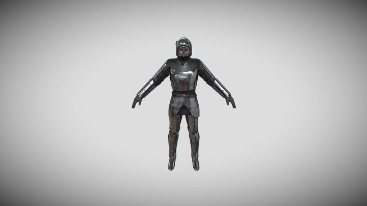 TAB Medieval Knight - 1Rm - B Skin-2 3D Model