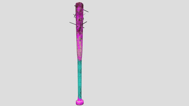 [School Project] Spiked_Neon_Baseball_Bat 3D Model