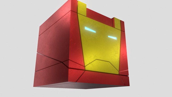 Default Iron Cube 3D Model