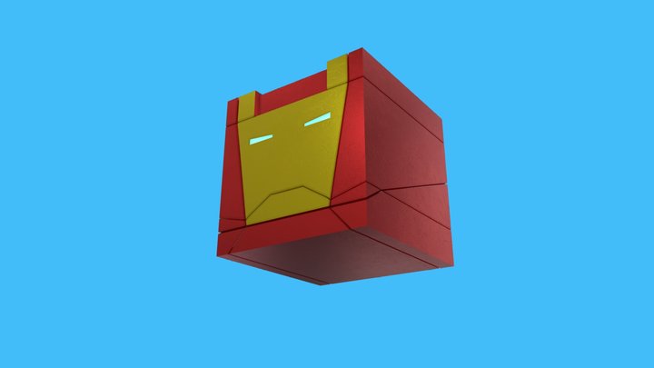 Default Iron Cube 3D Model