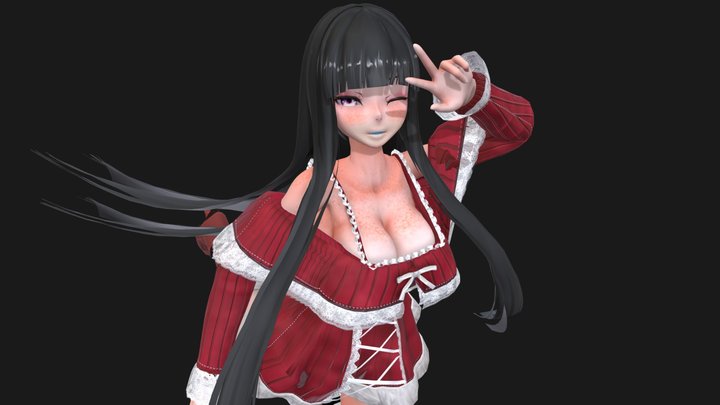 Christmas Sweater Dress 3D Model