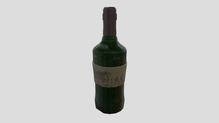 Winebottle-textured 3D Model