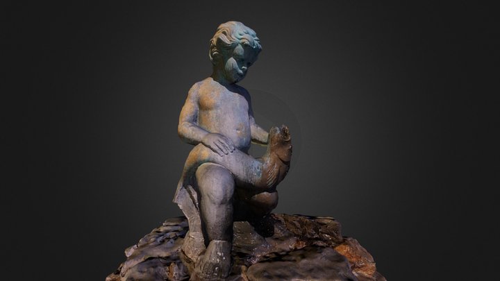 Boy with a fish fountain 3D Model