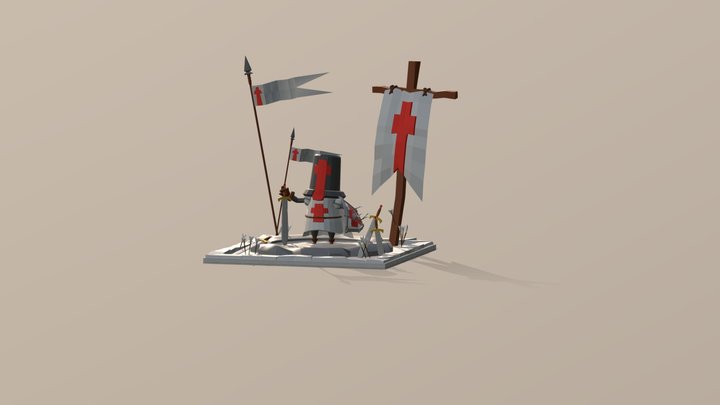 Templar Knight 3D Model
