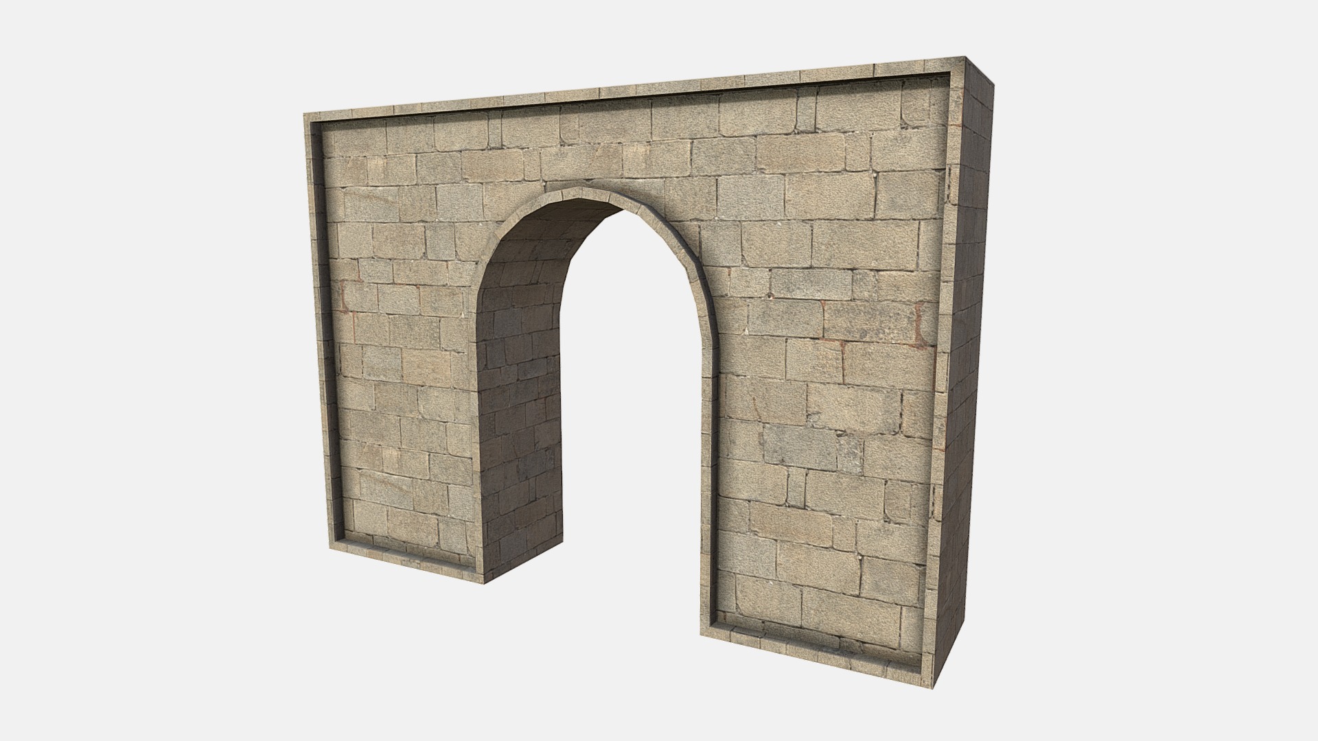 3D model Door - This is a 3D model of the Door. The 3D model is about a stone archway with a stone arch.