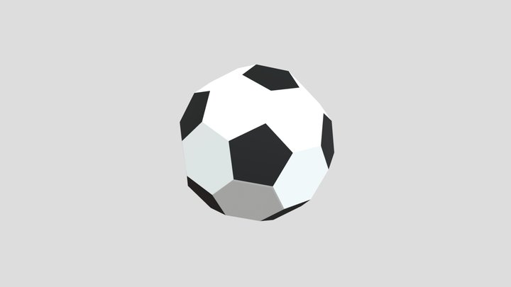 Low poly football/soccer ball – Modello 3D gratuito STL