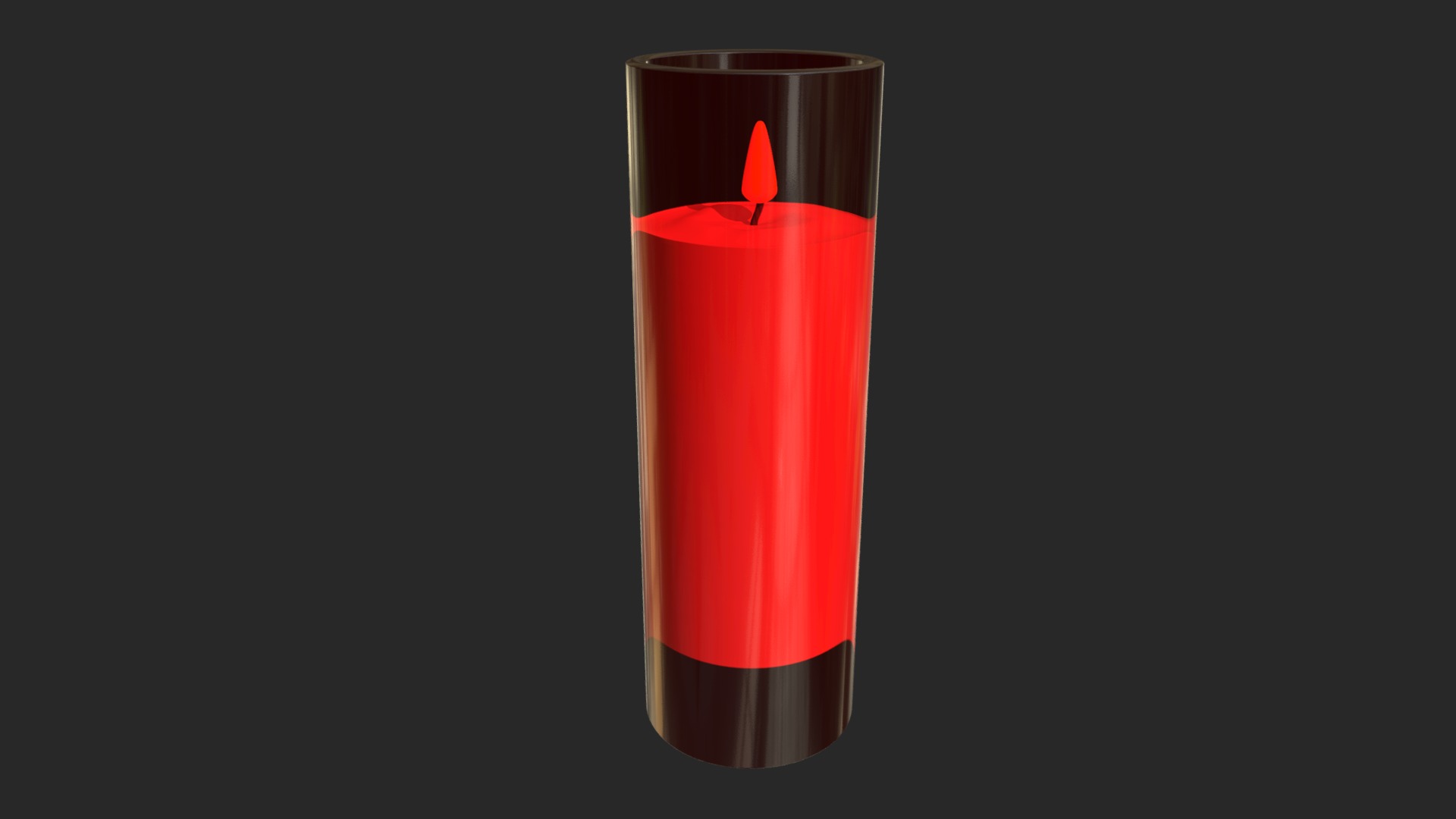 3D model Votive candle - This is a 3D model of the Votive candle. The 3D model is about a red candle with a flame.
