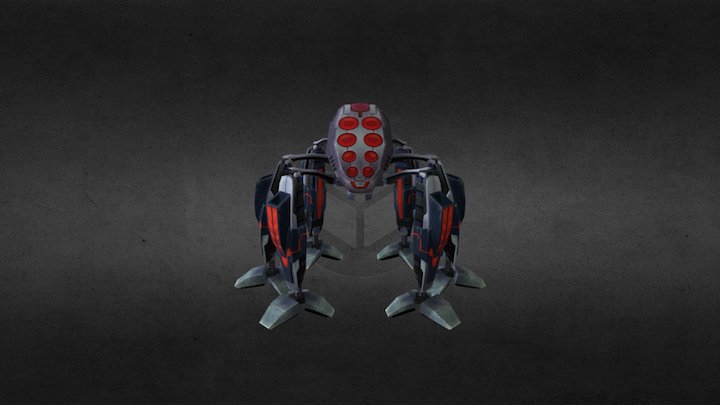 SpiderBot Animation 3D Model
