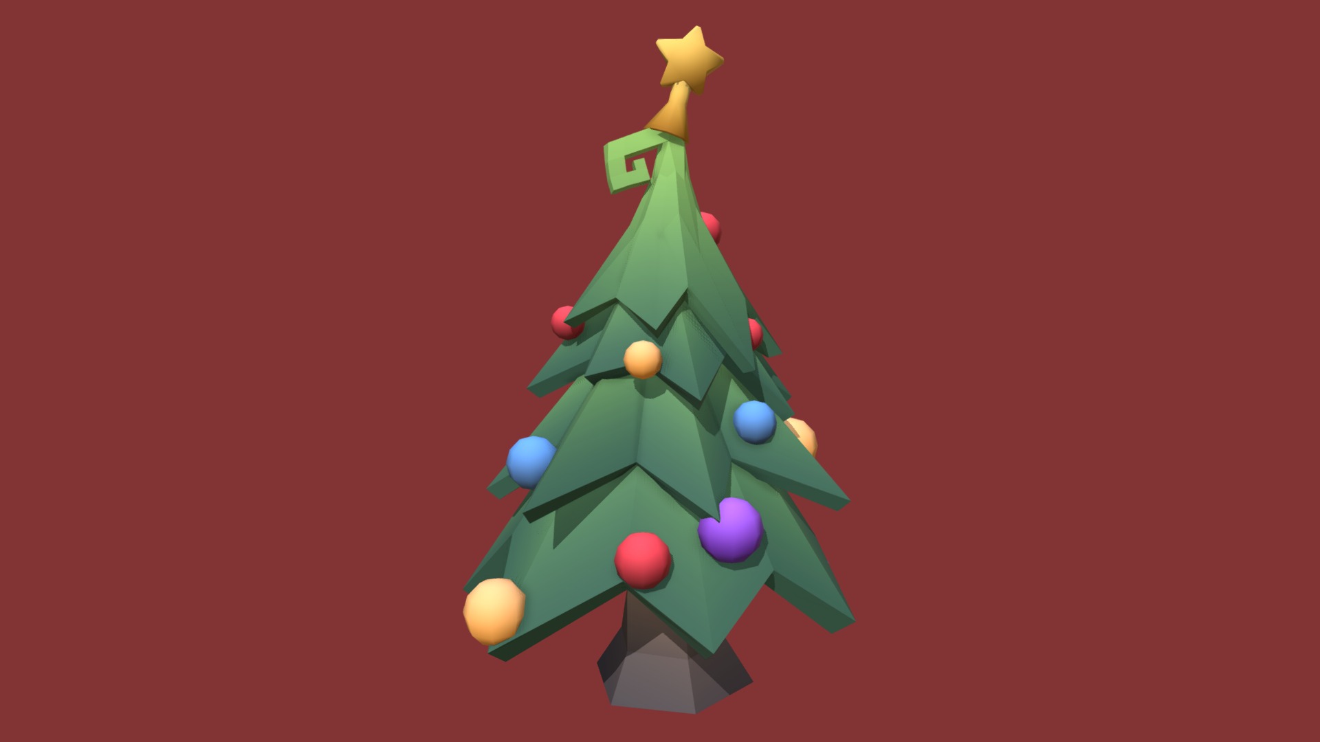 3D model Low Poly Tree – Christmas tree - This is a 3D model of the Low Poly Tree - Christmas tree. The 3D model is about shape.