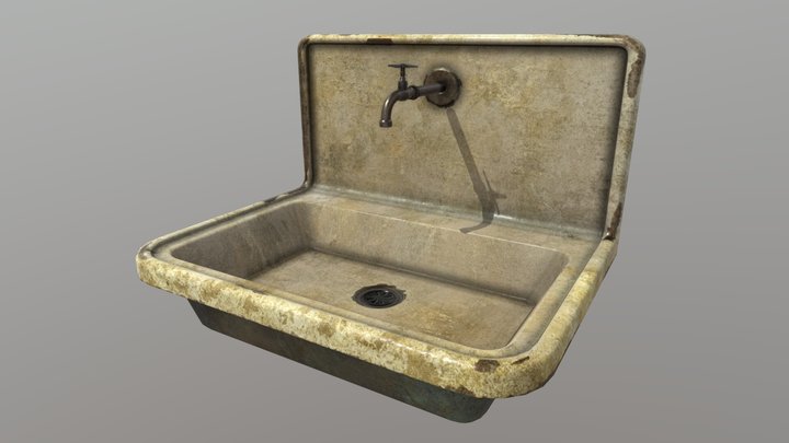 Game Art: Old Decayed Sink 3D Model