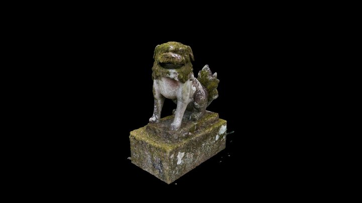 岩野神社の狛犬 3D Model