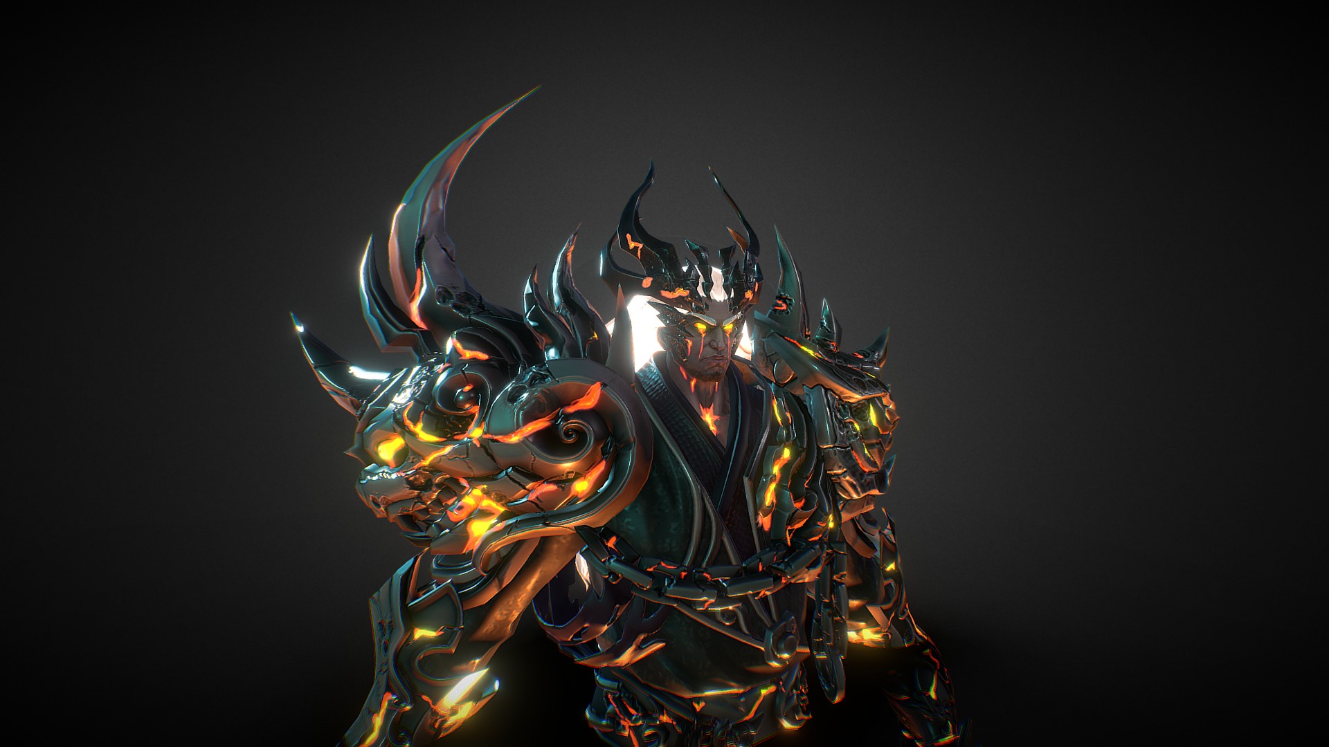 3D model juese_temp(pbr)_03 - This is a 3D model of the juese_temp(pbr)_03. The 3D model is about a close up of a dragon.
