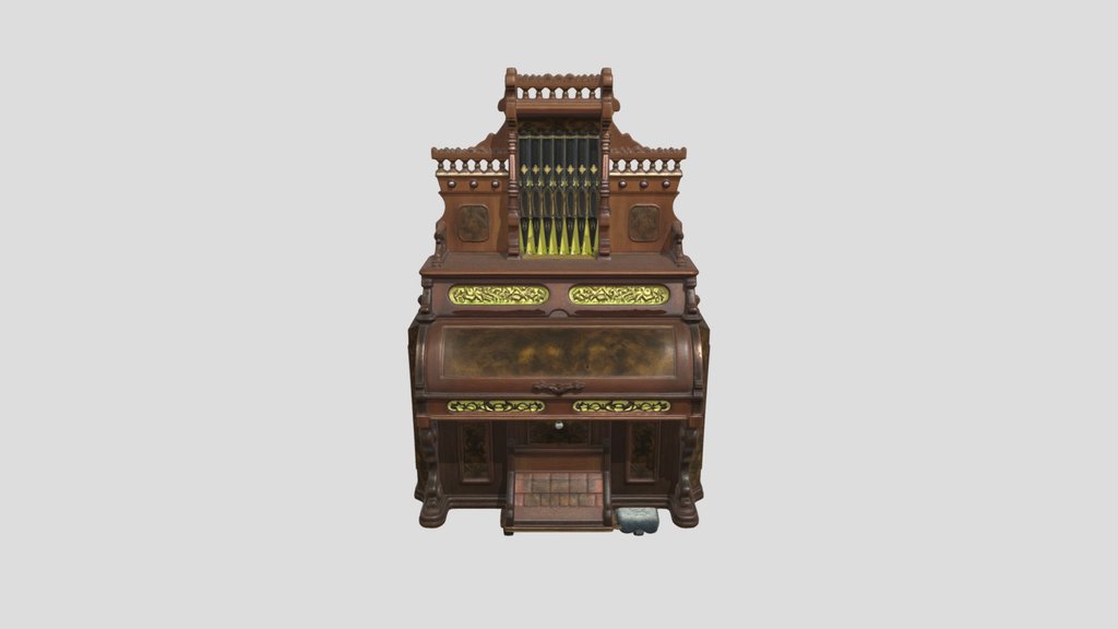 Antique Victorian Cabinet Organ