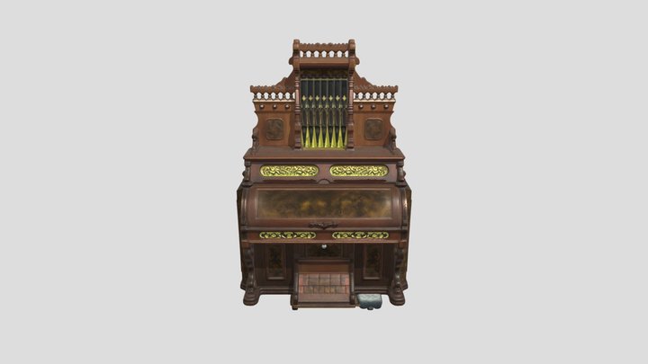Antique Victorian Cabinet Organ – Free 3D Model STL