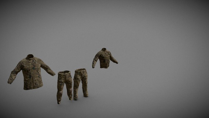 U.S. Army Combat/Field Uniform 3D Model