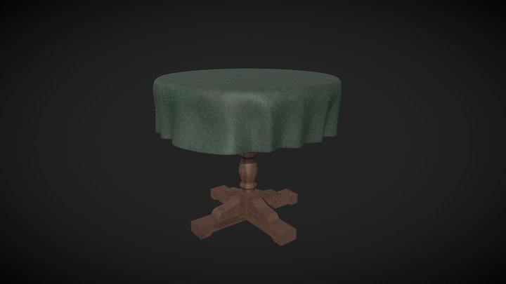 Wooden Table 3D Model