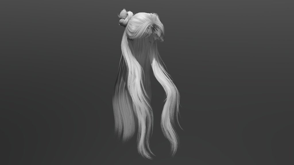 Long Hair With Buns (With Bones)