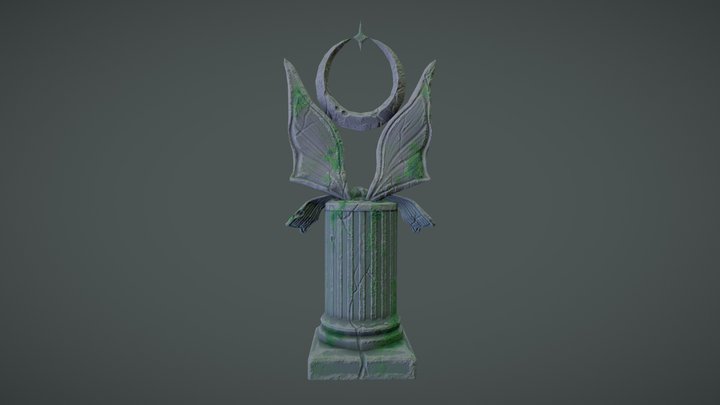 Stylized Fantasy Column 3D Model