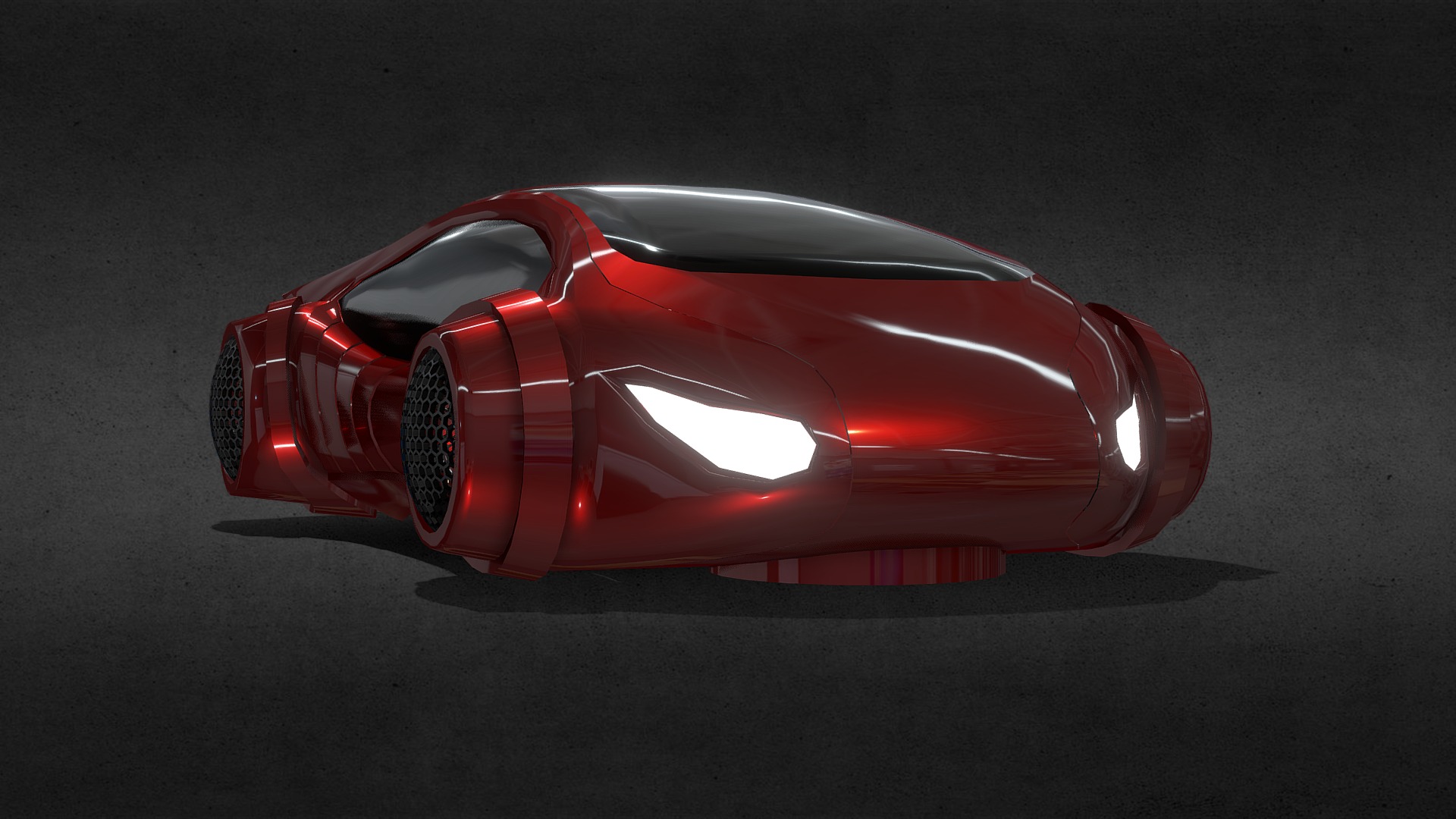 3D model Futuristic Car 2 - This is a 3D model of the Futuristic Car 2. The 3D model is about a red sports car.