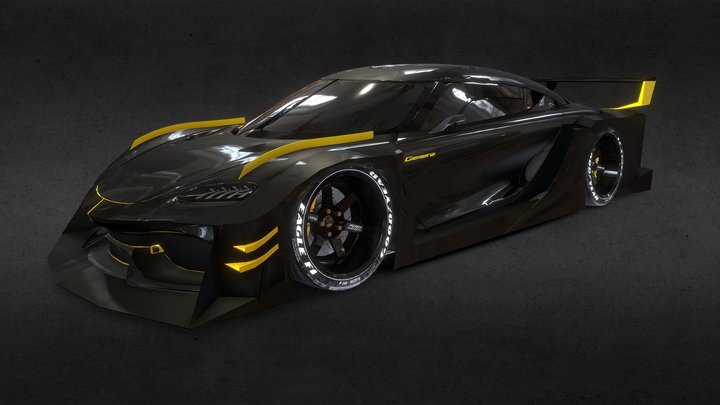 Koenigsegg Gemera LB⭐silhouette 3D Model