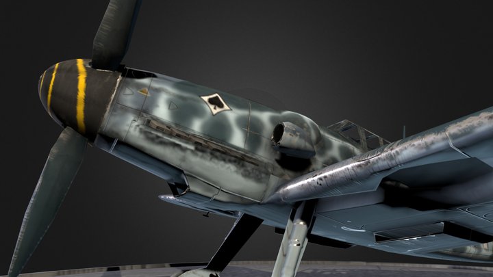 Me109 G6 WWII Fighter Plane 3D Model