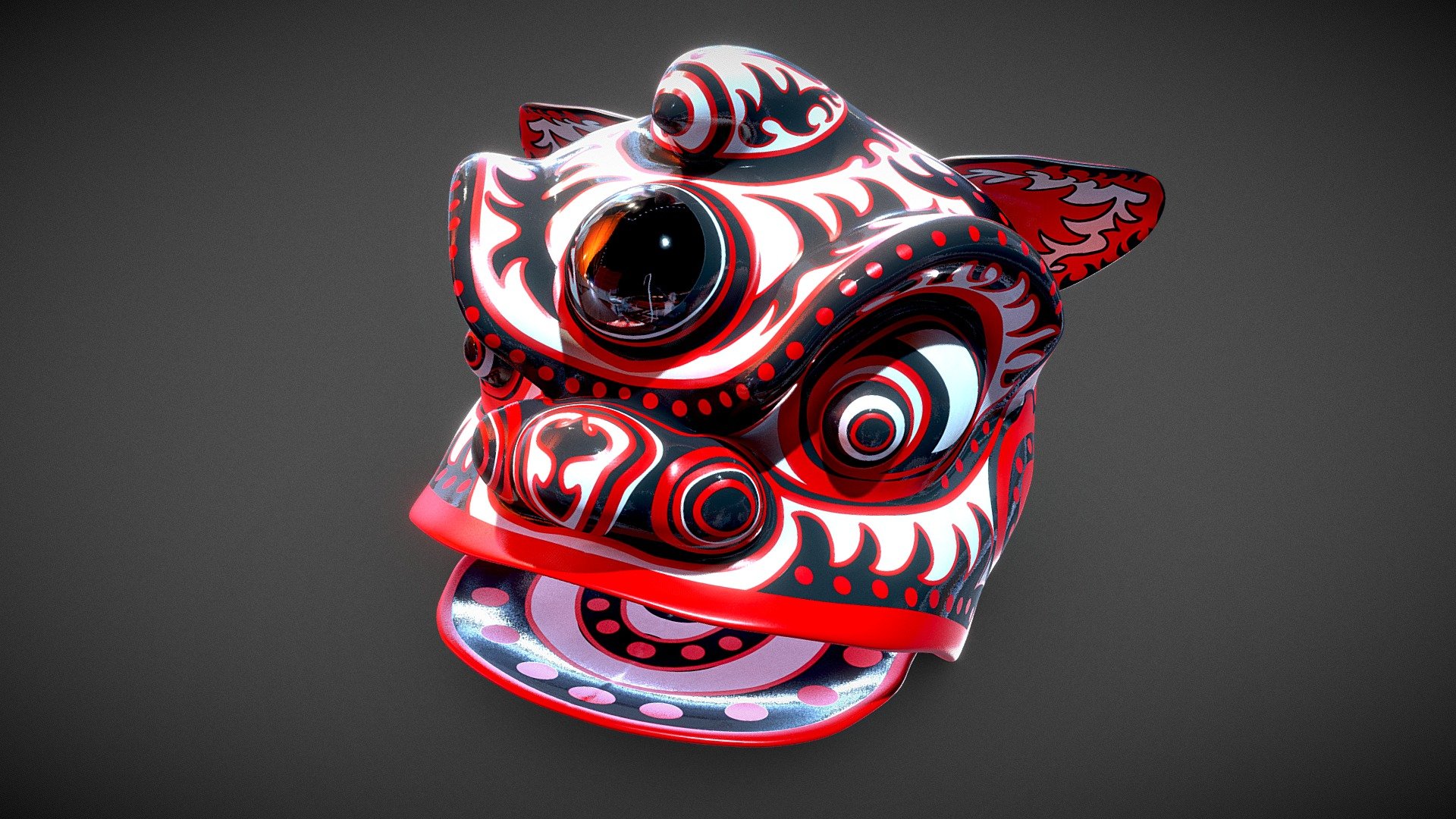 Chinese Lion Dance Head - Buy Royalty Free 3D model by Kui.Tsang ...