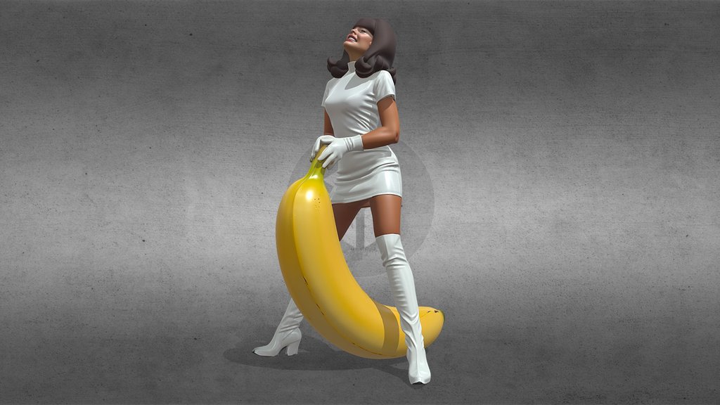 A girl and a banana