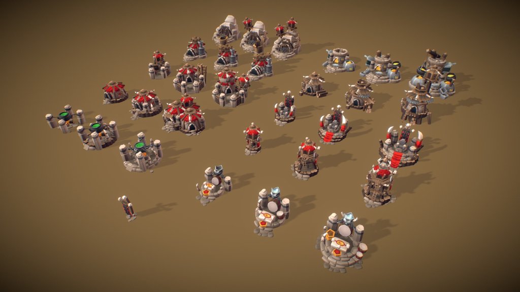 Orc RTS Building Set - Proto Series